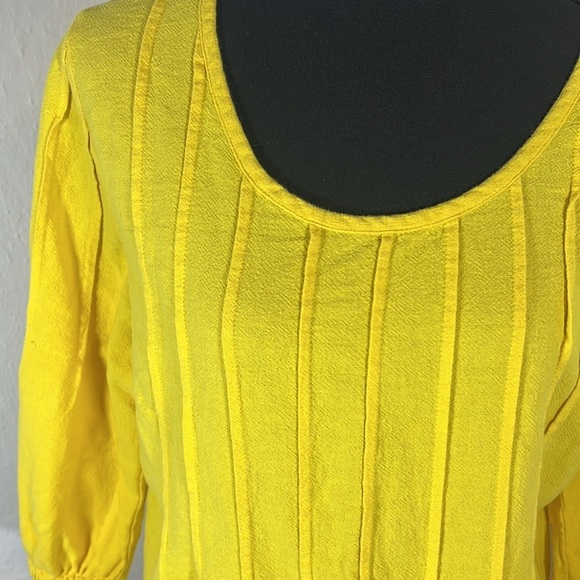 Soft Surroundings yellow, cotton tunic, size medium M - Picture 2 of 3